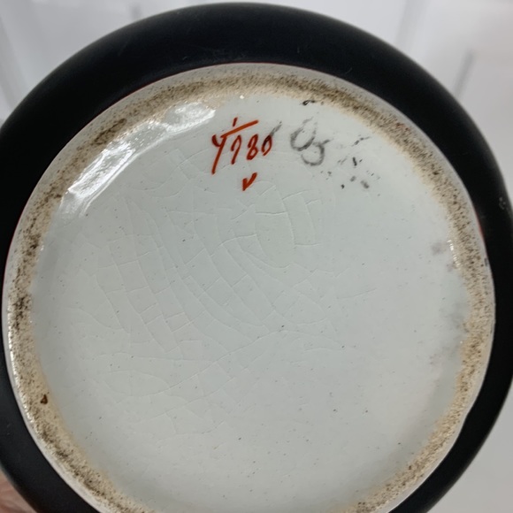 Antique Decorative Pouring jug English ceramic serving ewer. Circa 1900 black - Picture 6 of 6